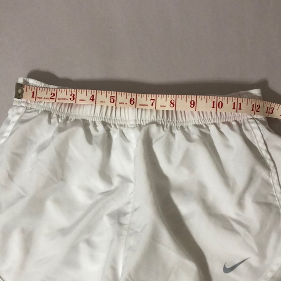 Nike Dri-Fit White Mid- Rise Brief Lined Athletic Tempo Running Shorts sz Small - Picture 5 of 14